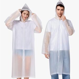 Unisex Transparent Hooded Raincoat, Patrick Bateman costume, NEW